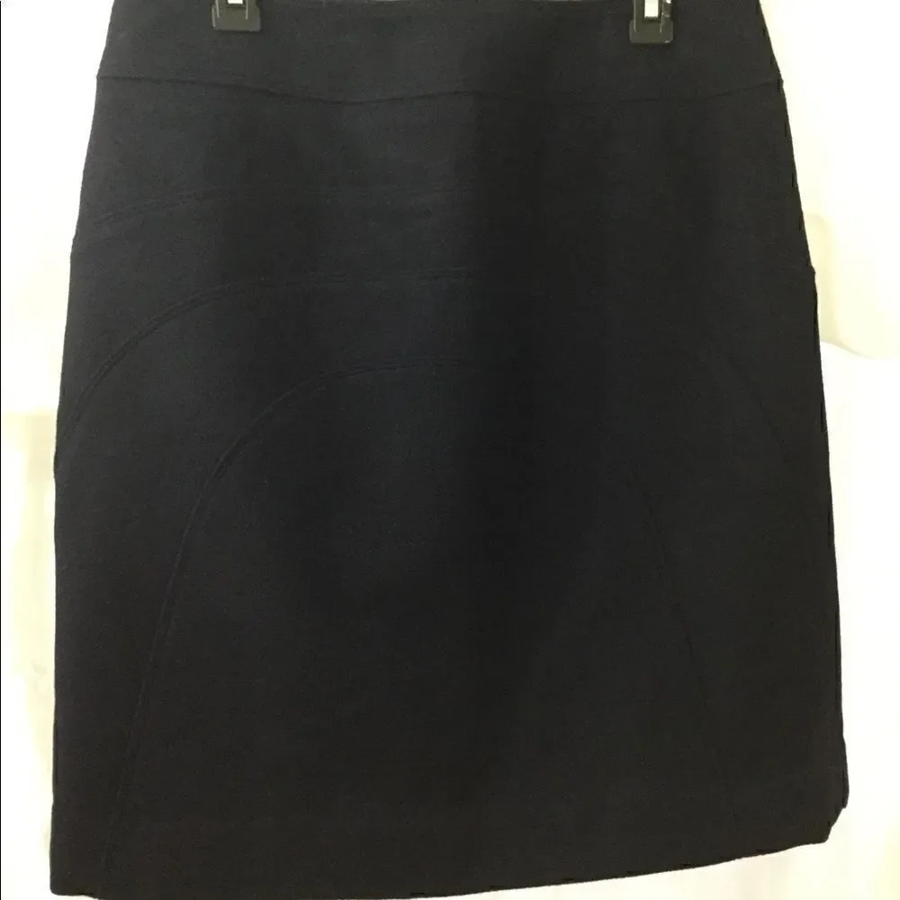 Tory Burch Sz 6 Wool Black skirt patterned